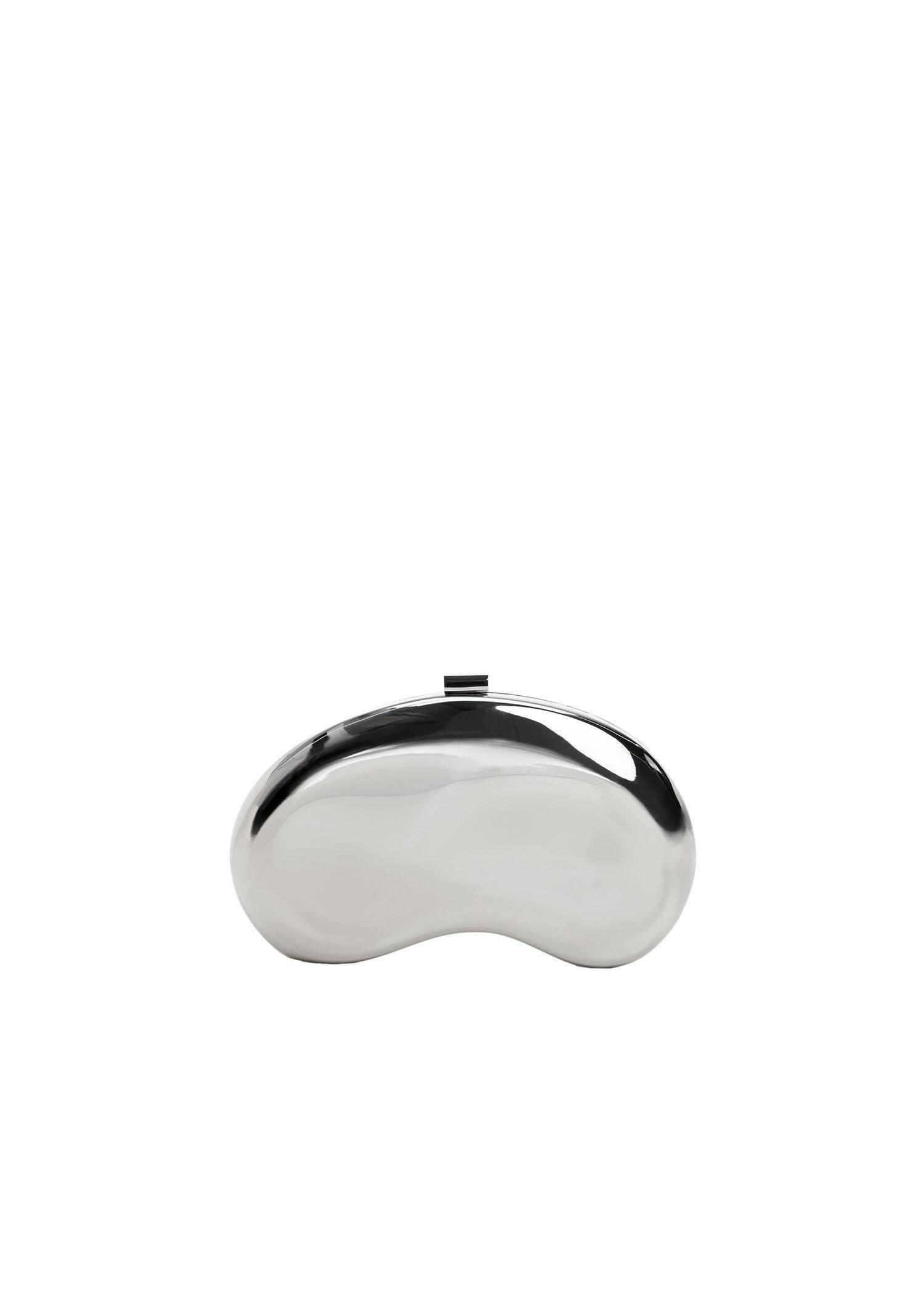 Silver Metallic Clutch Bag, , large image number 3