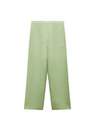 Mango - Green High-Rise Wideleg Trousers