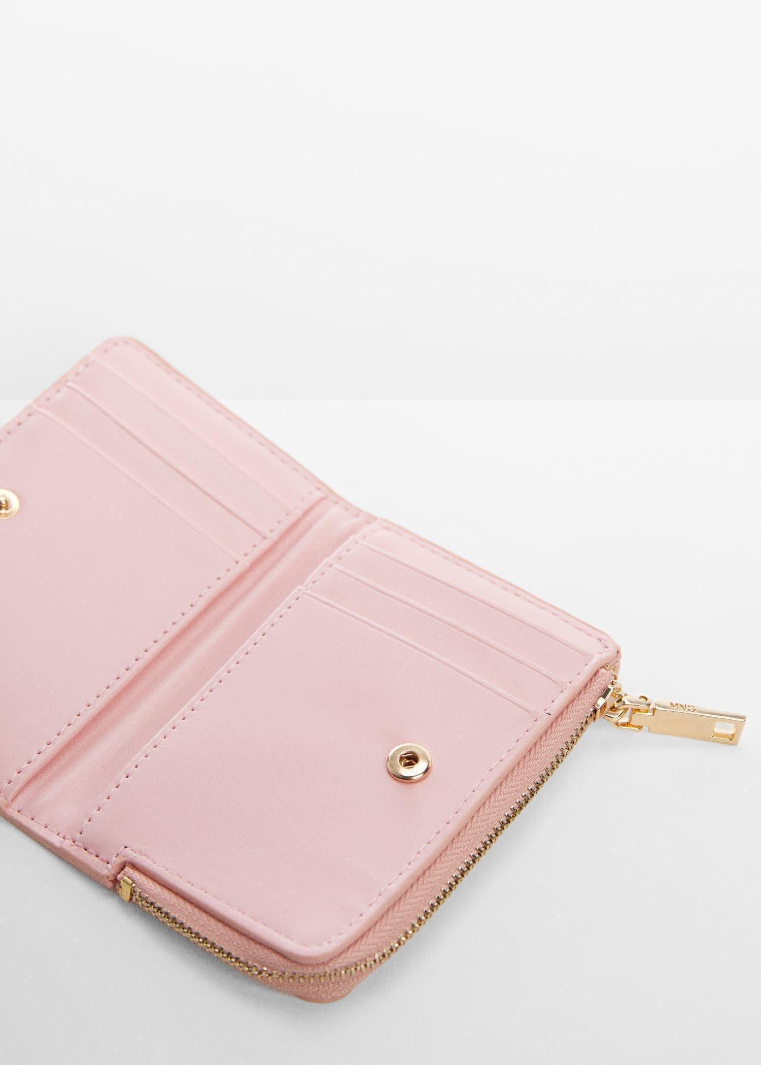 Pink Embossed Wallet With Logo, , large image number 1