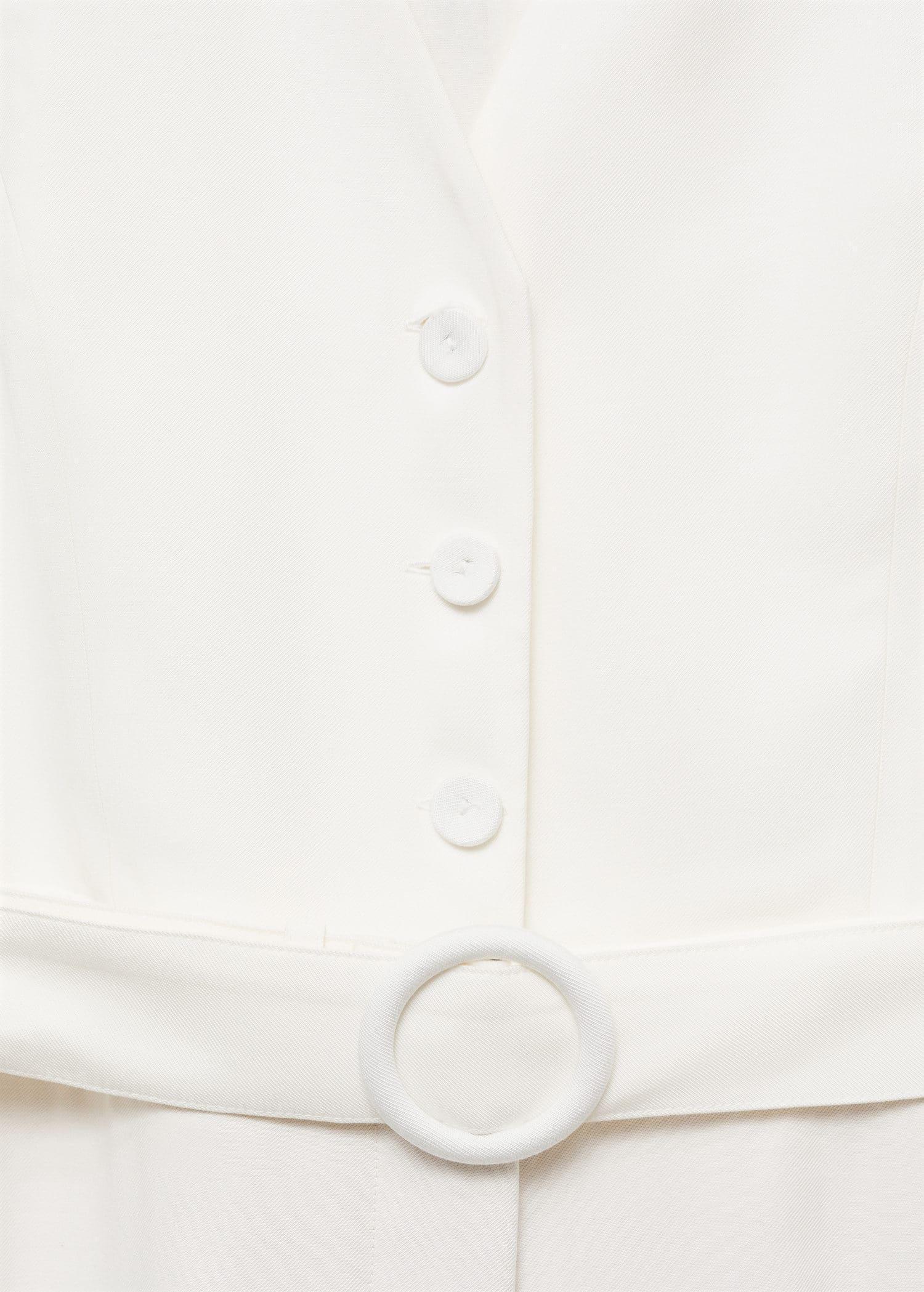 White Belt Long Jumpsuit, , large image number 4