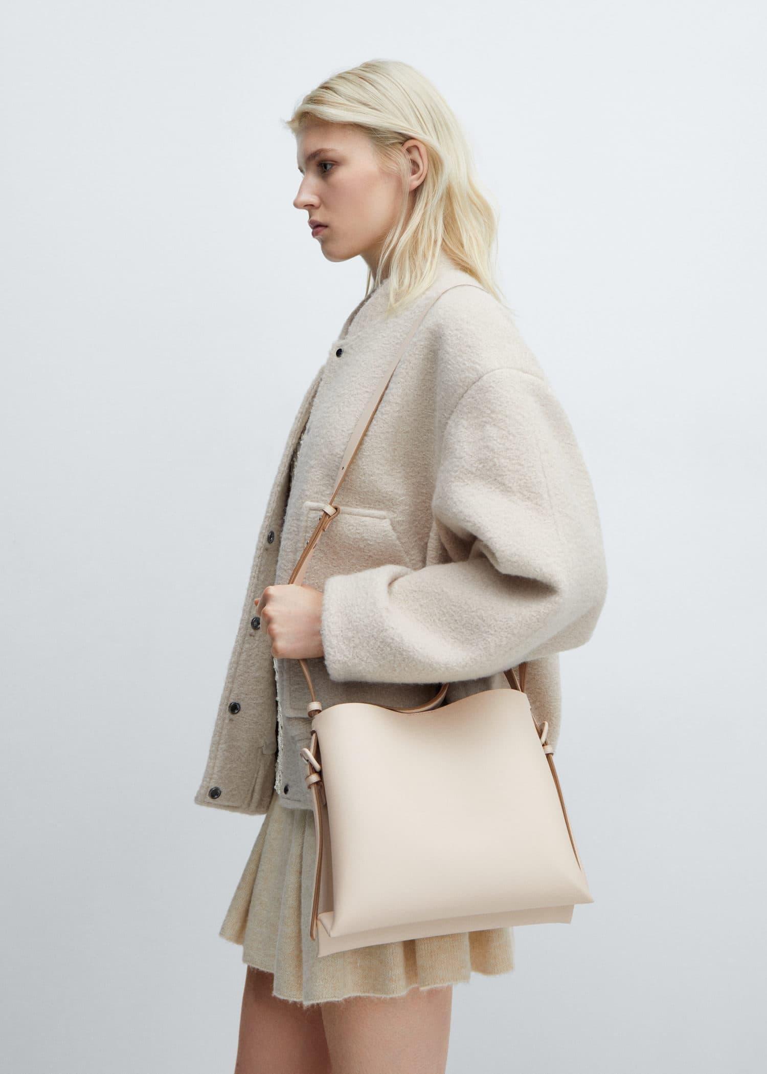 White Shopper Bag With Buckle, , large image number 0