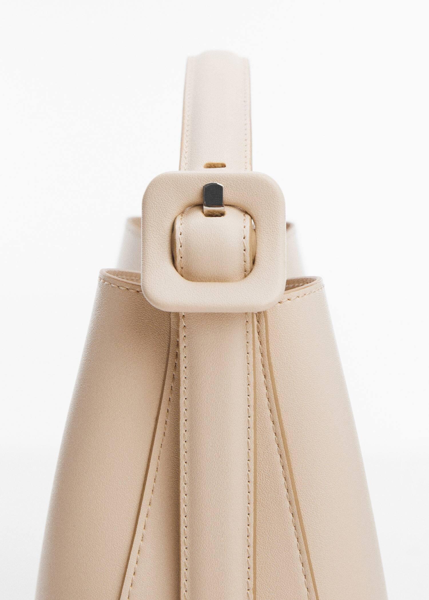 Mango - White Shopper Bag With Buckle