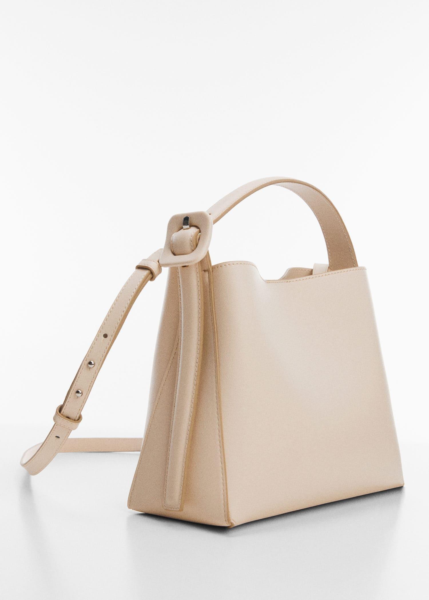 White Shopper Bag With Buckle, , large image number 4