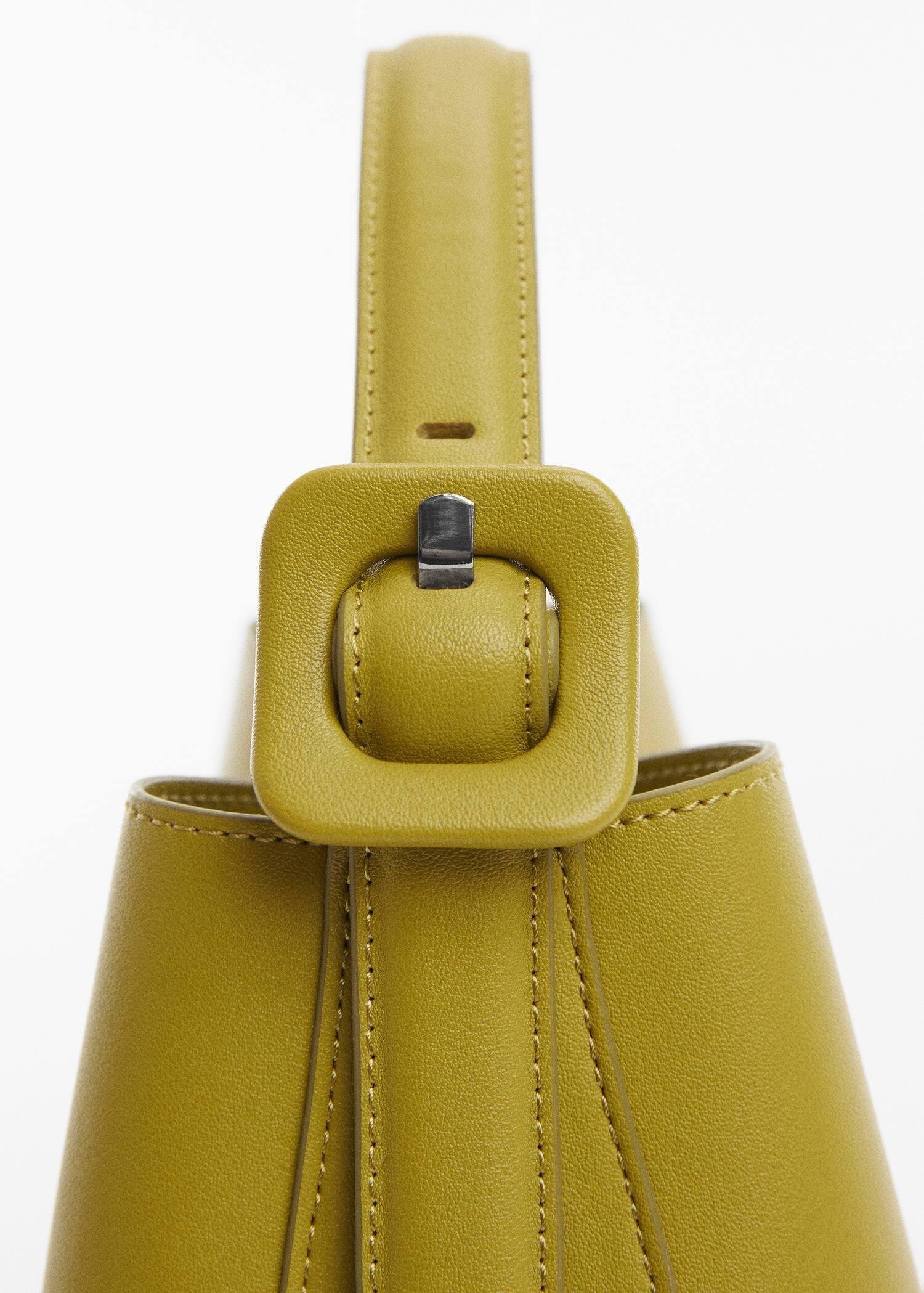 bright yellow Shopper bag with buckle, , large image number 2