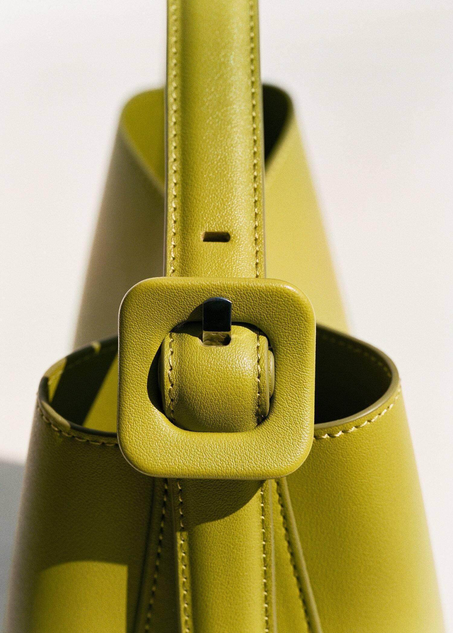 bright yellow Shopper bag with buckle, , large image number 5