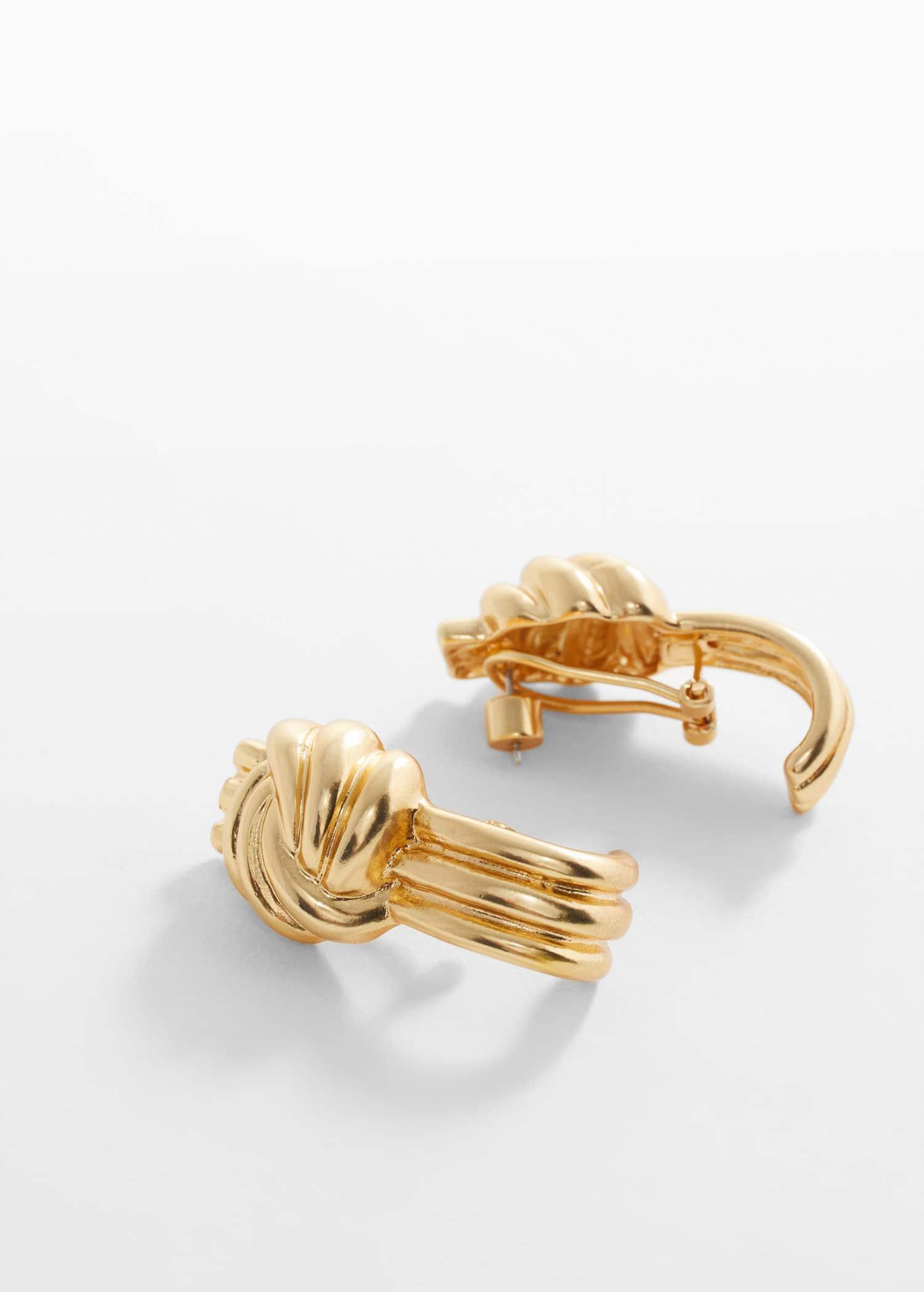 Gold Intertwined Earrings, , large image number 0