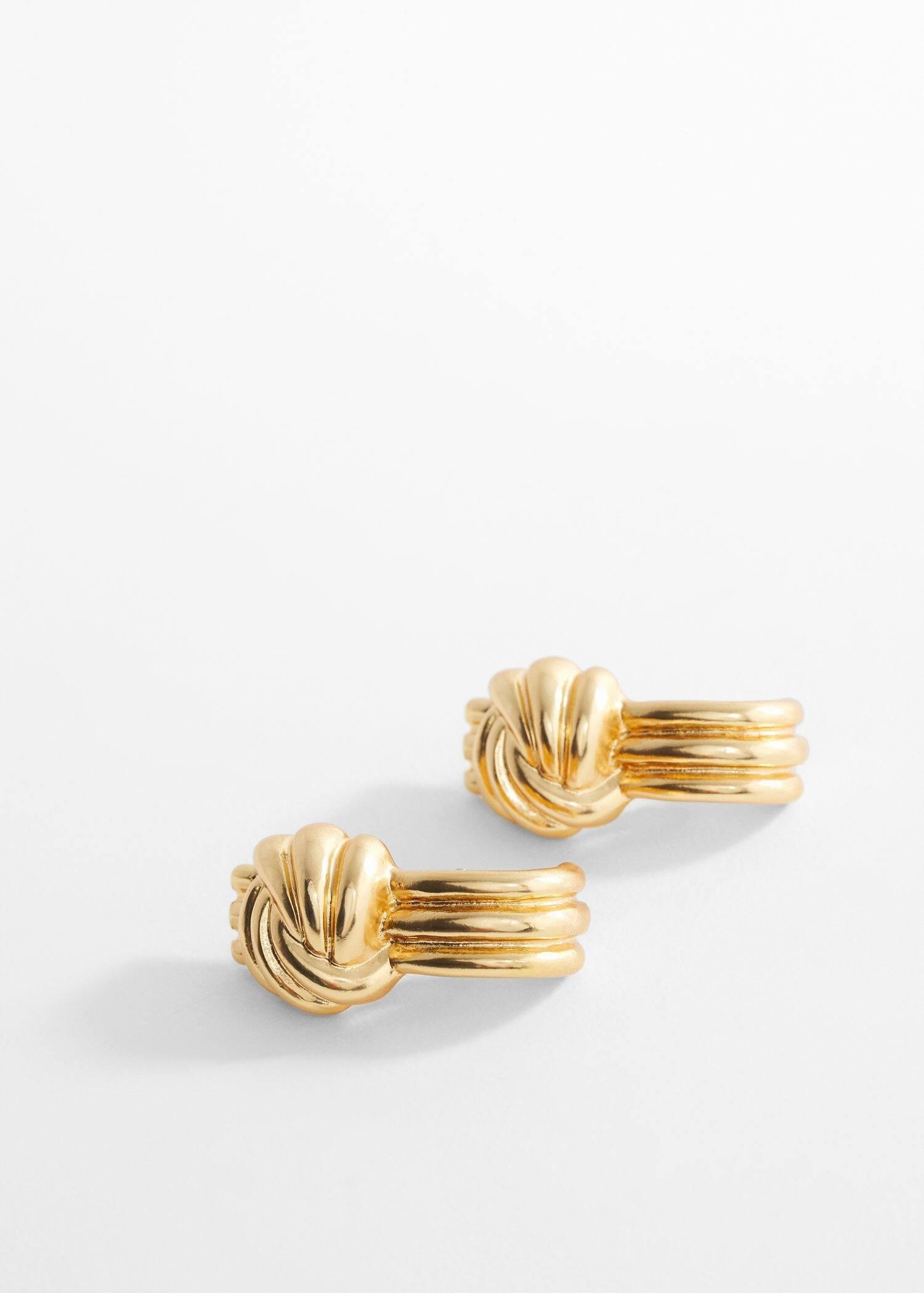 Gold Intertwined Earrings, , large image number 1