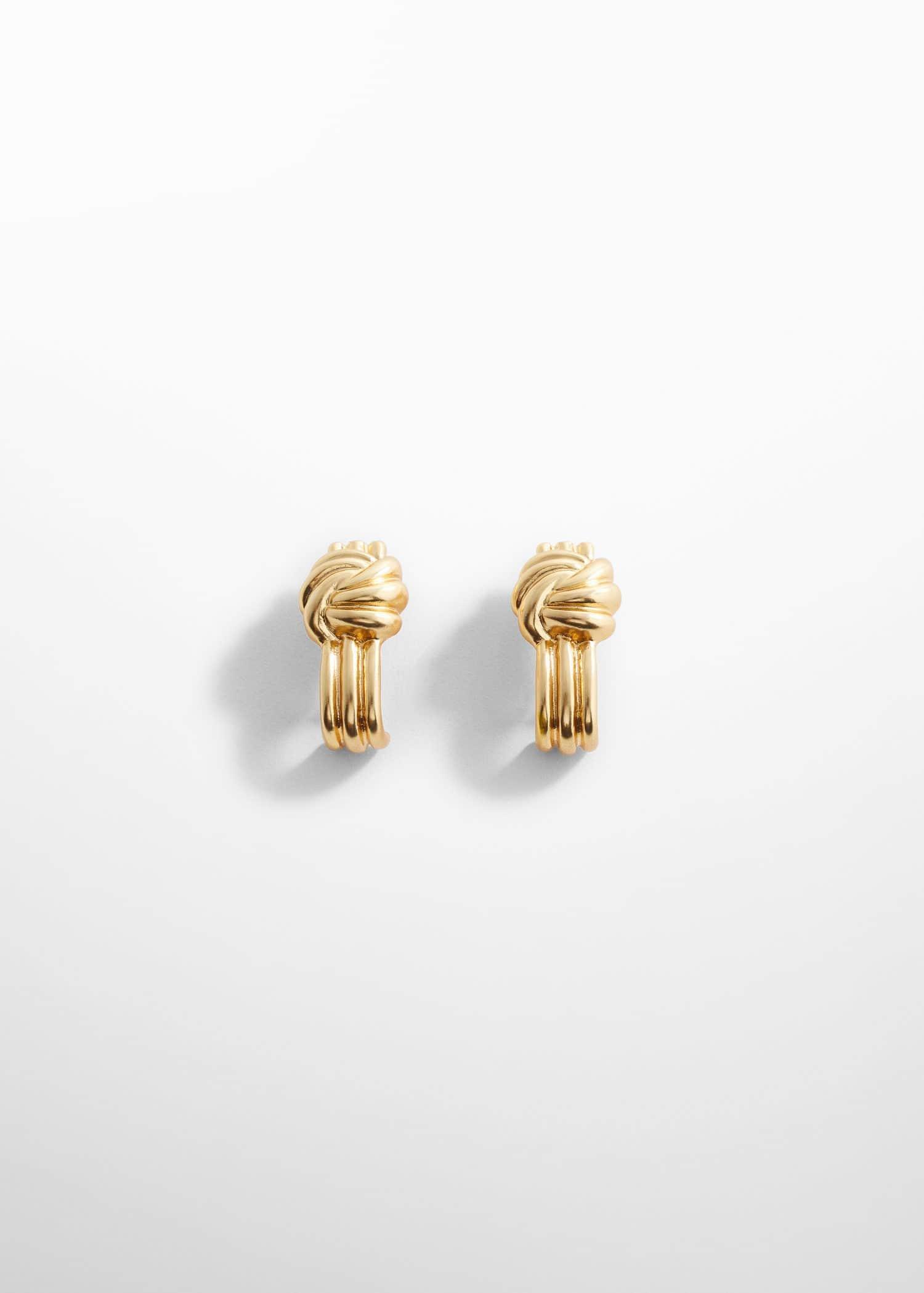 Gold Intertwined Earrings, , large image number 3