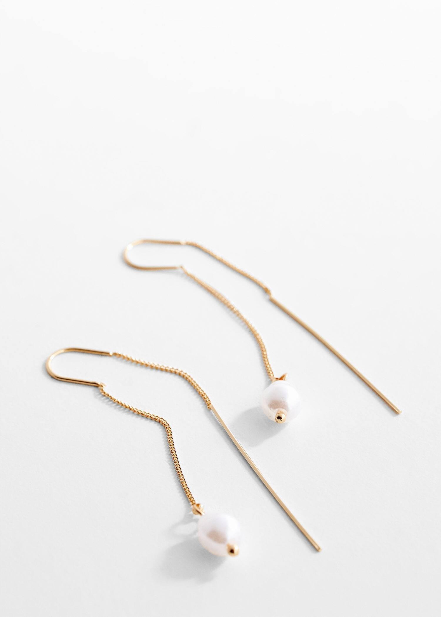 Mango - Gold Pearl Thread Earrings