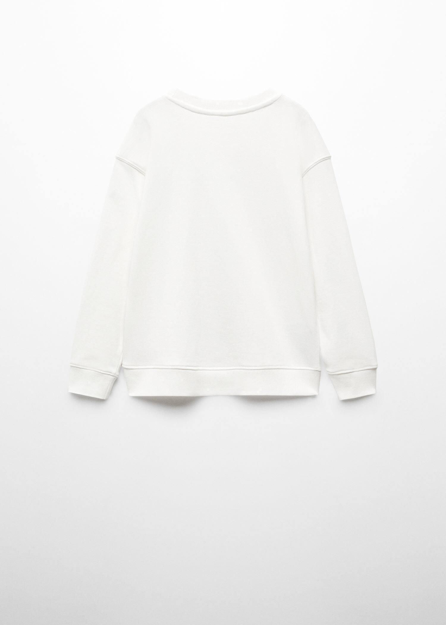Mango - White Message Cotton Sweatshirt, Kids Boys