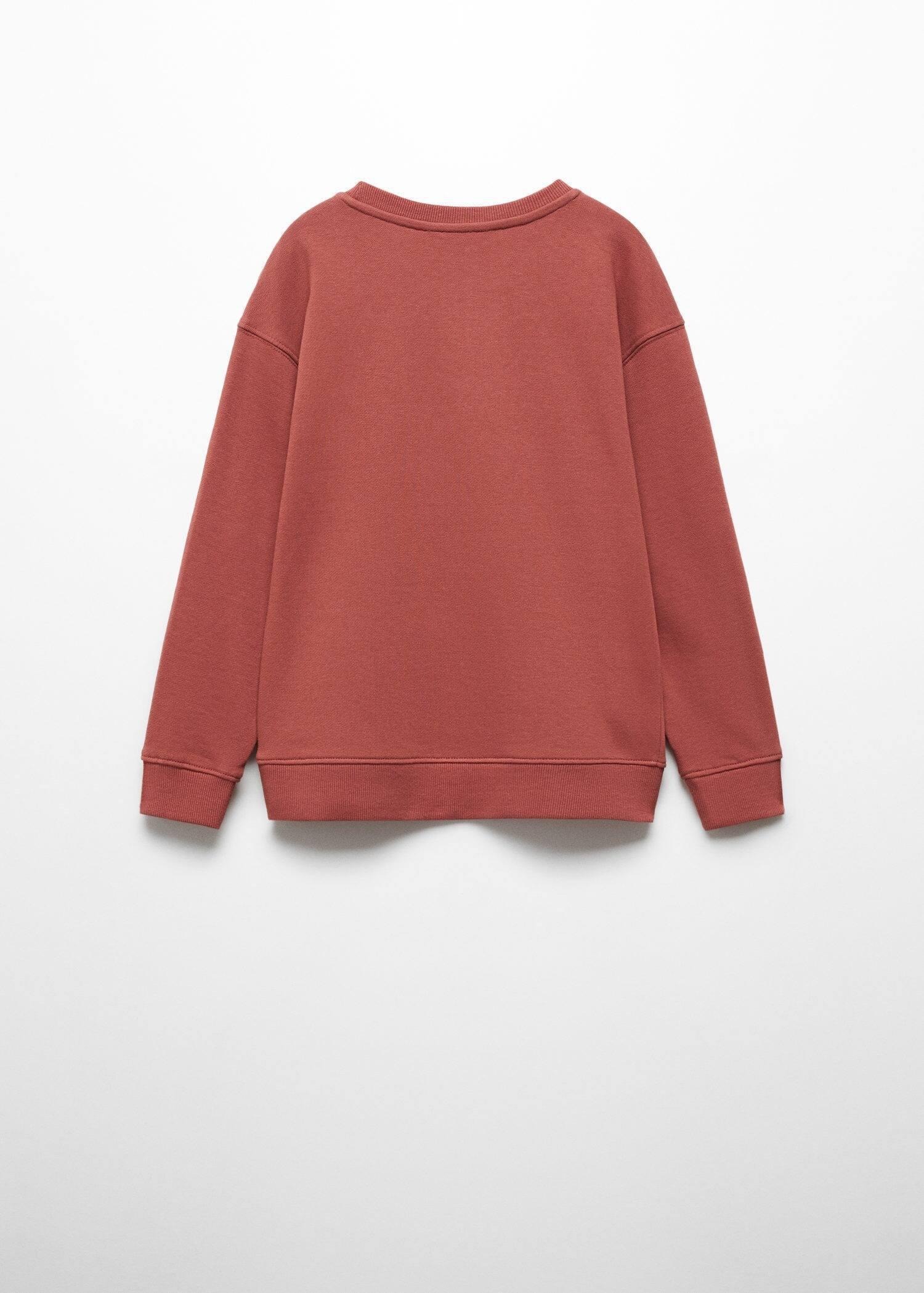 Mango - Red Message Cotton Sweatshirt, Kids Boys