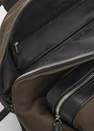 Mango - Khaki Backpack With Leather-Effect Details