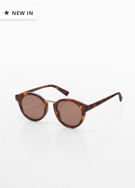 Mango - Brown Metal Bridge Sunglasses
