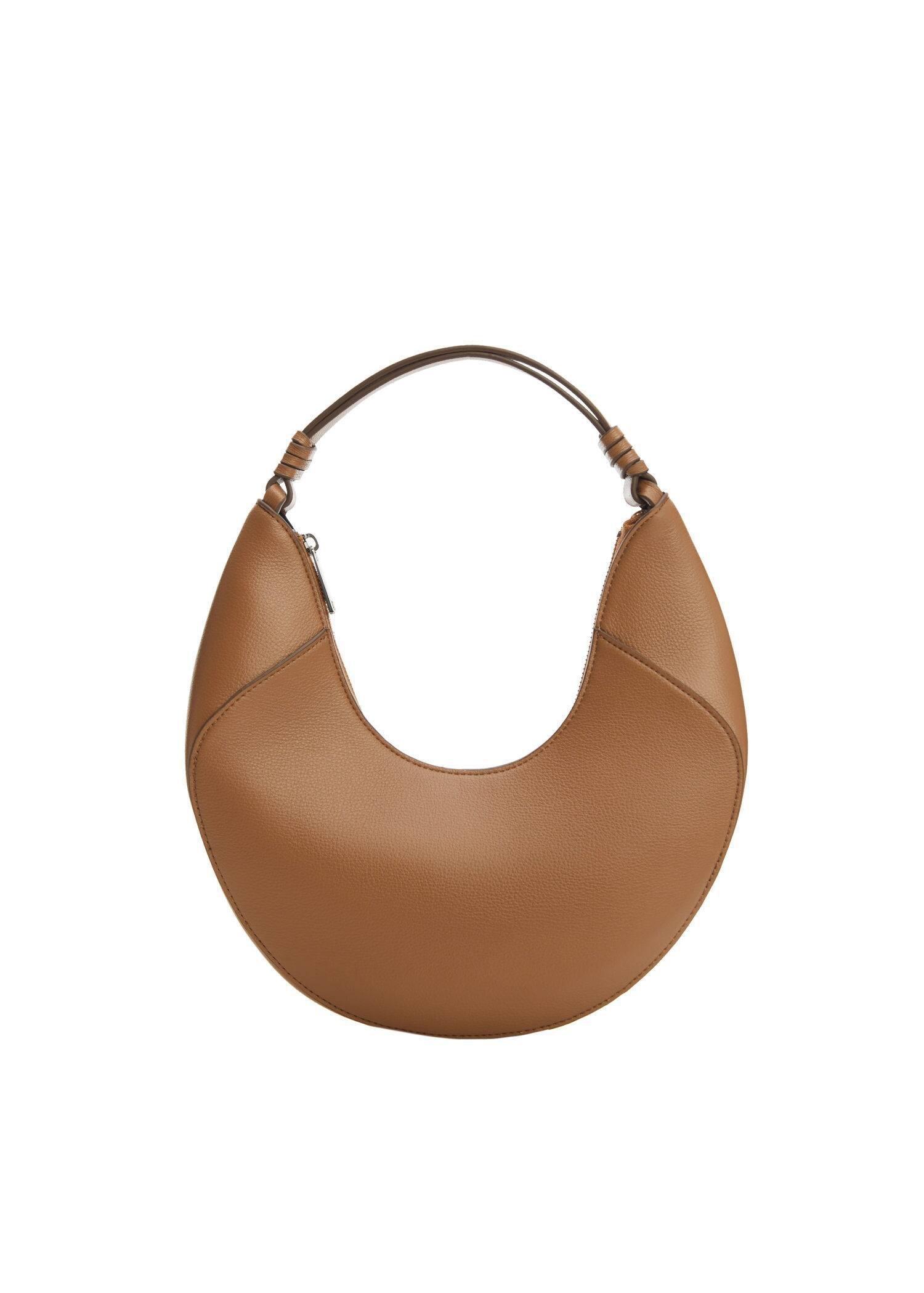 Brown Leather-Effect Shoulder Bag, , large image number 3