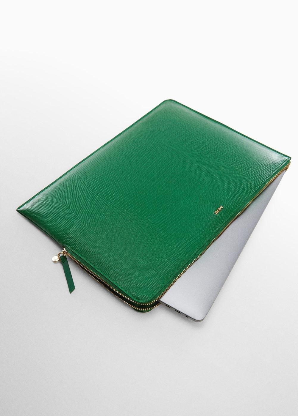 Green Snake-Effect Laptop Case, , large image number 0