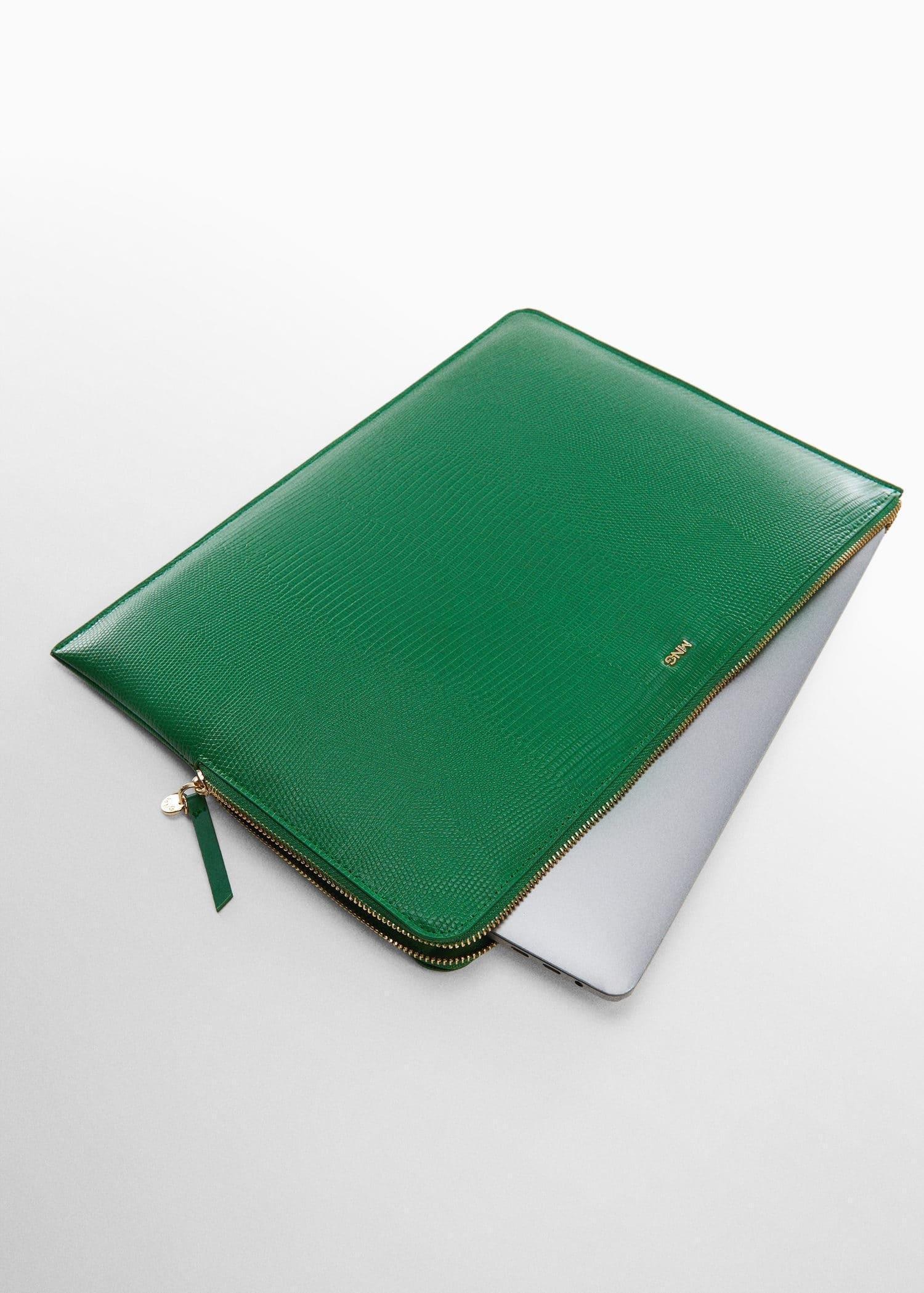 Green Snake-Effect Laptop Case, , large image number 1