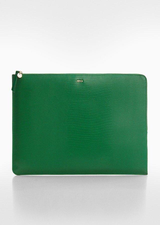 Green Snake-Effect Laptop Case, , large image number 2