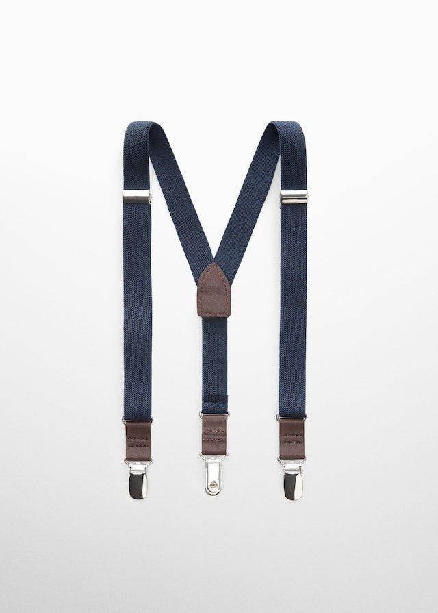 Mango - Navy Adjustable Elastic Braces, Baby Boys