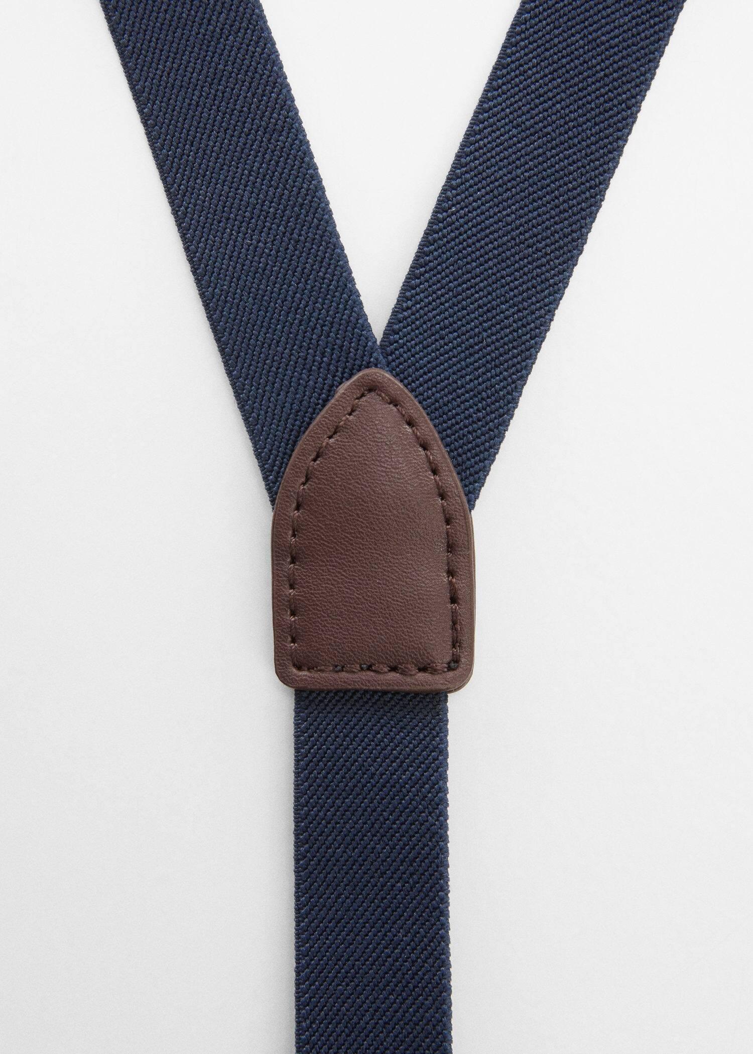 Navy Adjustable Elastic Braces, Baby Boys, , large image number 3