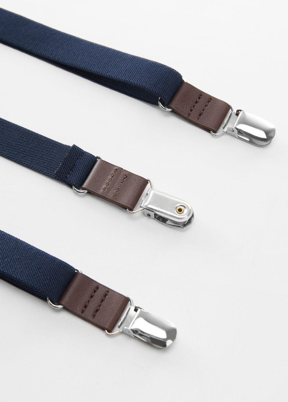 Navy Adjustable Elastic Braces, Baby Boys, , large image number 4