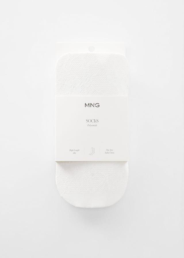 White Lace Socks, , large image number 0