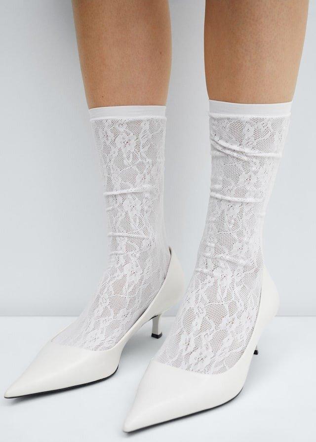 White Lace Socks, , large image number 2