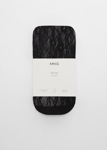 Black Lace Socks, , large image number 0