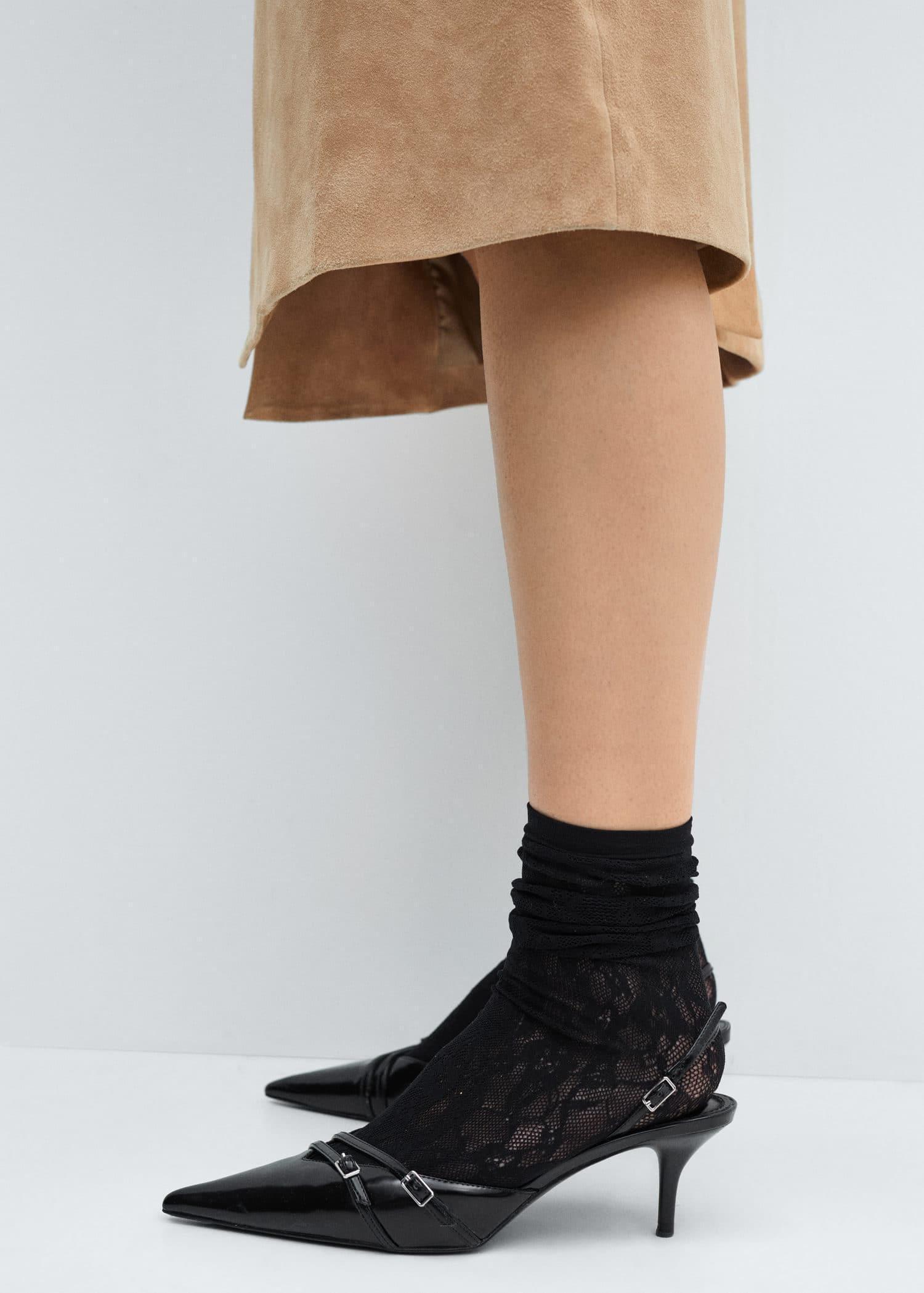 Black Lace Socks, , large image number 5