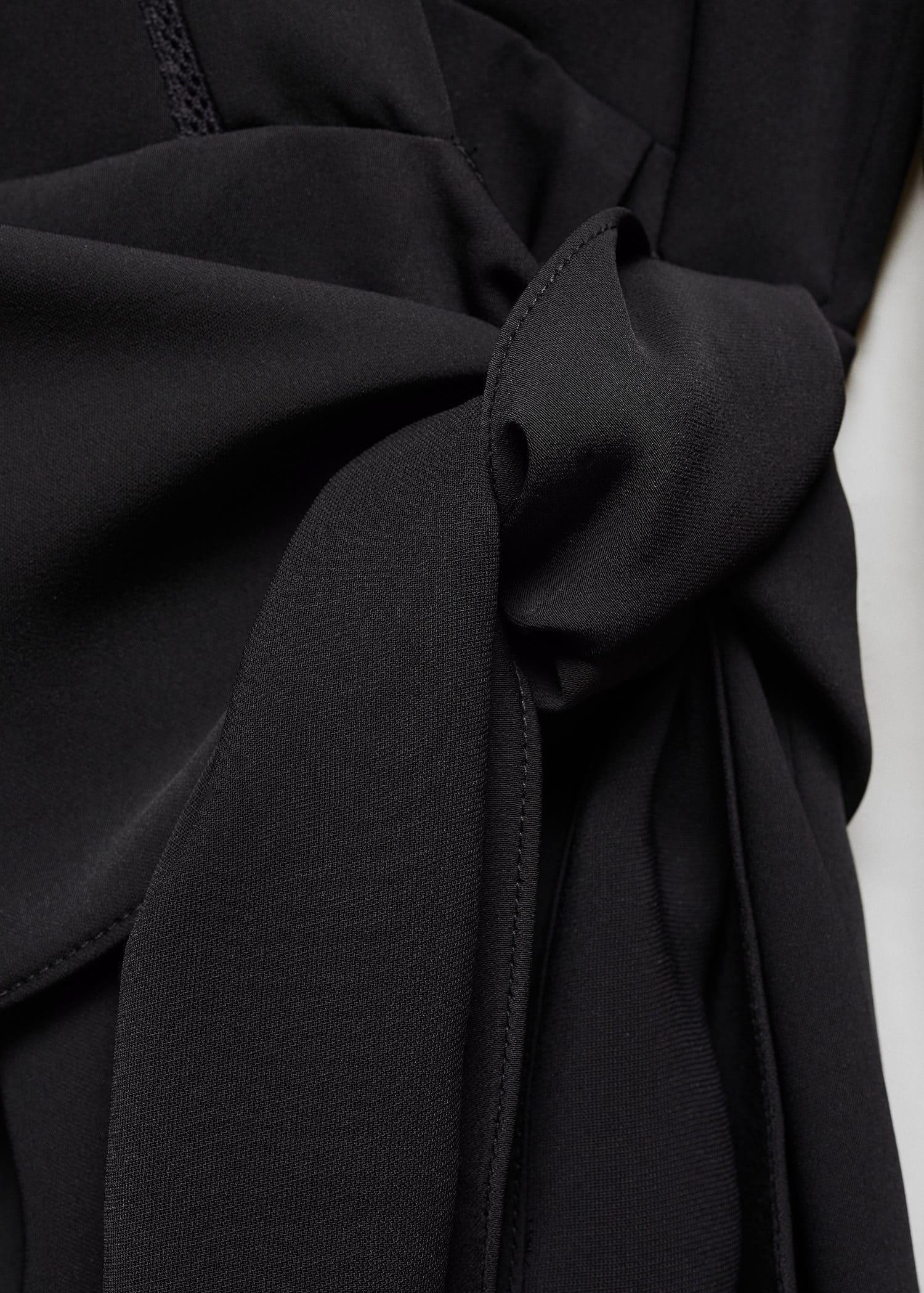 Mango - Black Bow Wrap Dress