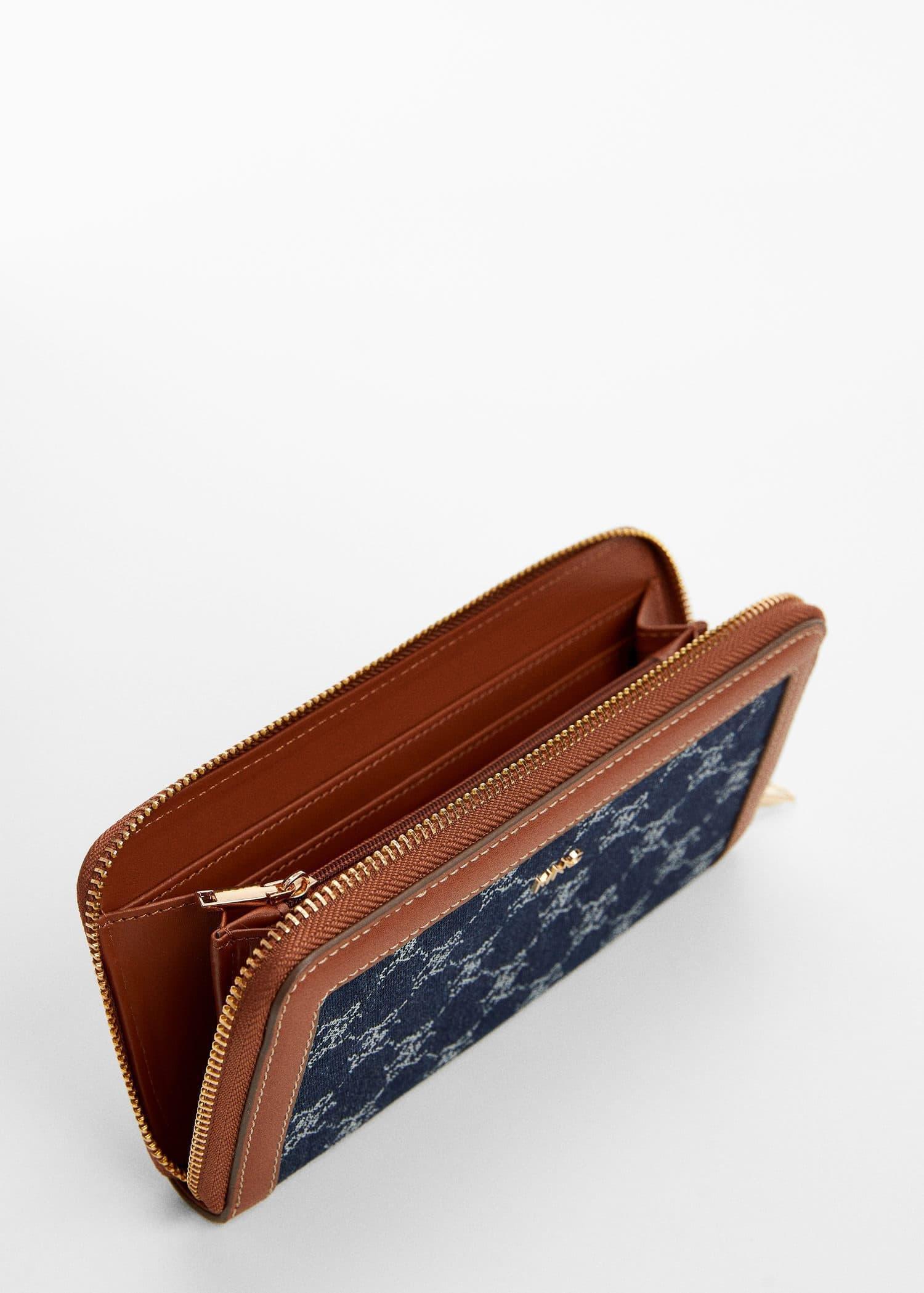 Blue Jacquard Wallet, , large image number 0