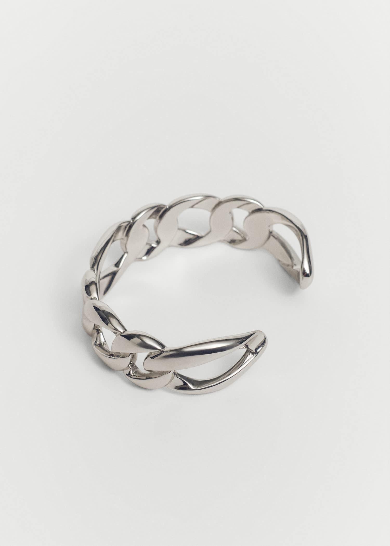 Mango - Silver Rigid Interlocking Bracelet