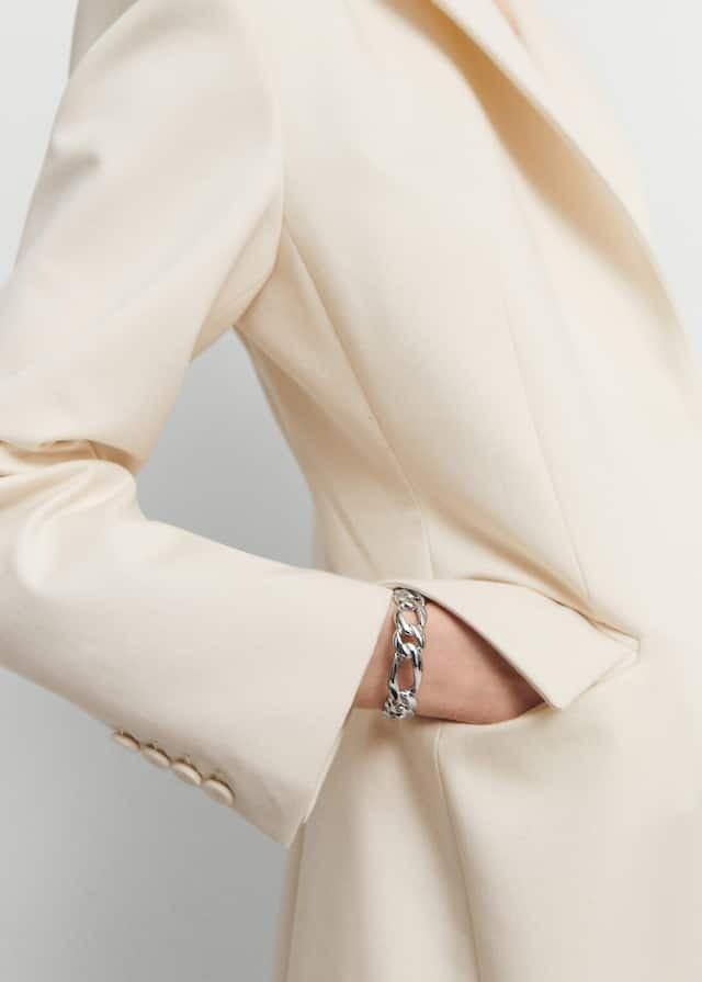 Mango - Silver Rigid Interlocking Bracelet