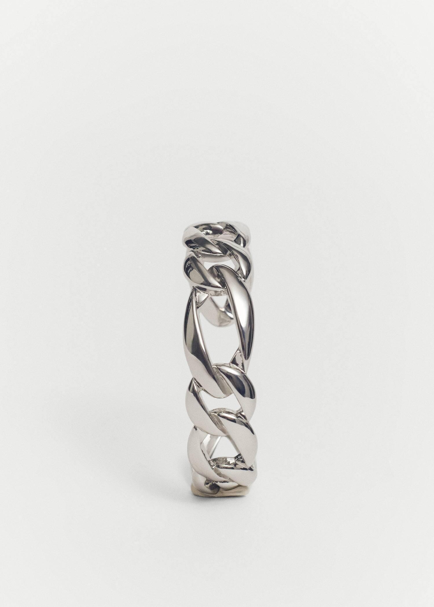 Mango - Silver Rigid Interlocking Bracelet