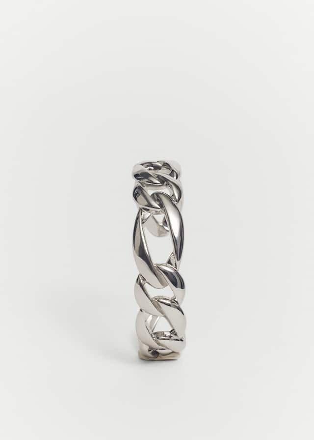 Mango - Silver Rigid Interlocking Bracelet