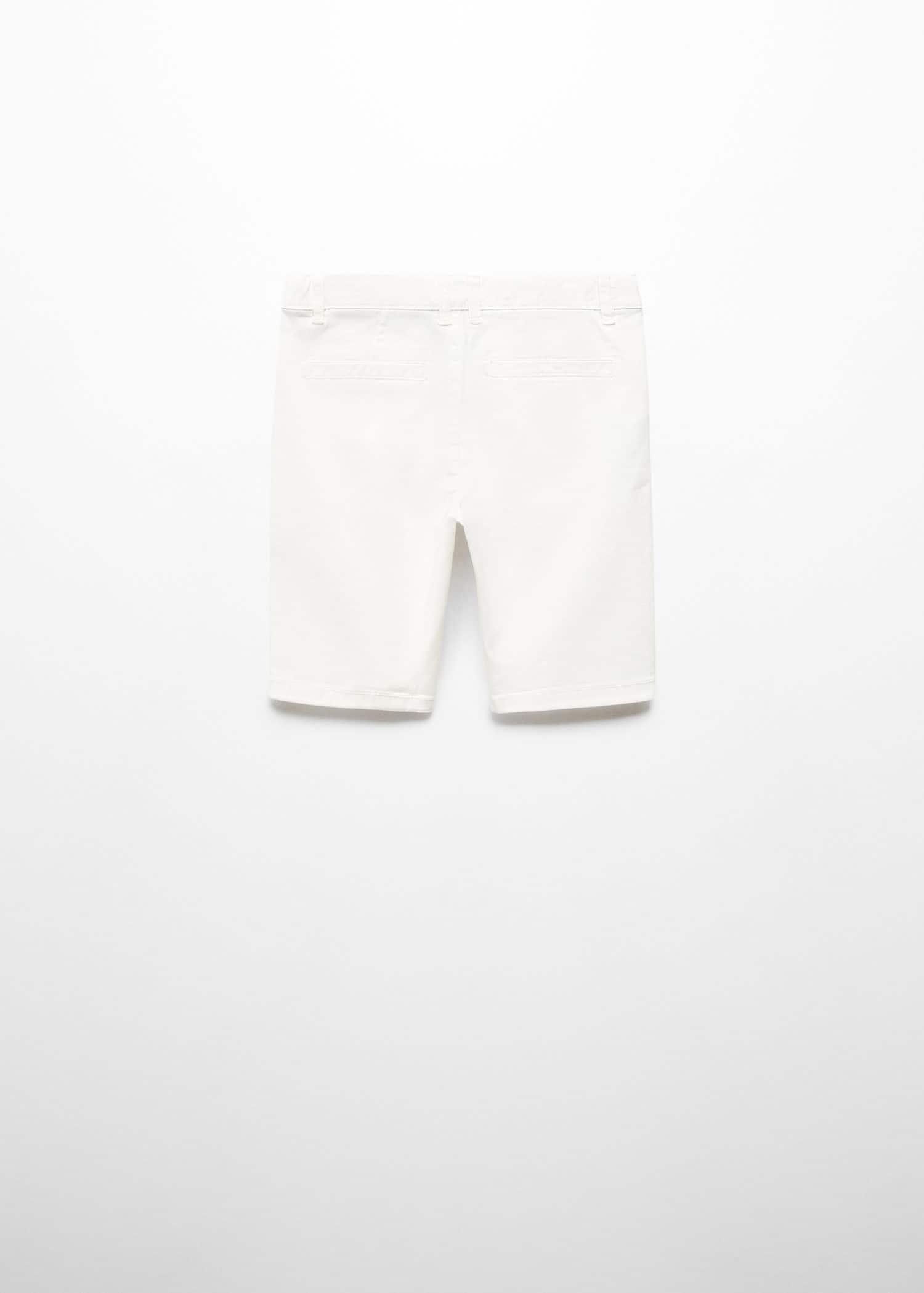 Mango - White Chino Bermuda Shorts, Kids Boys