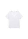 Mango - White V-Neck T-Shirt