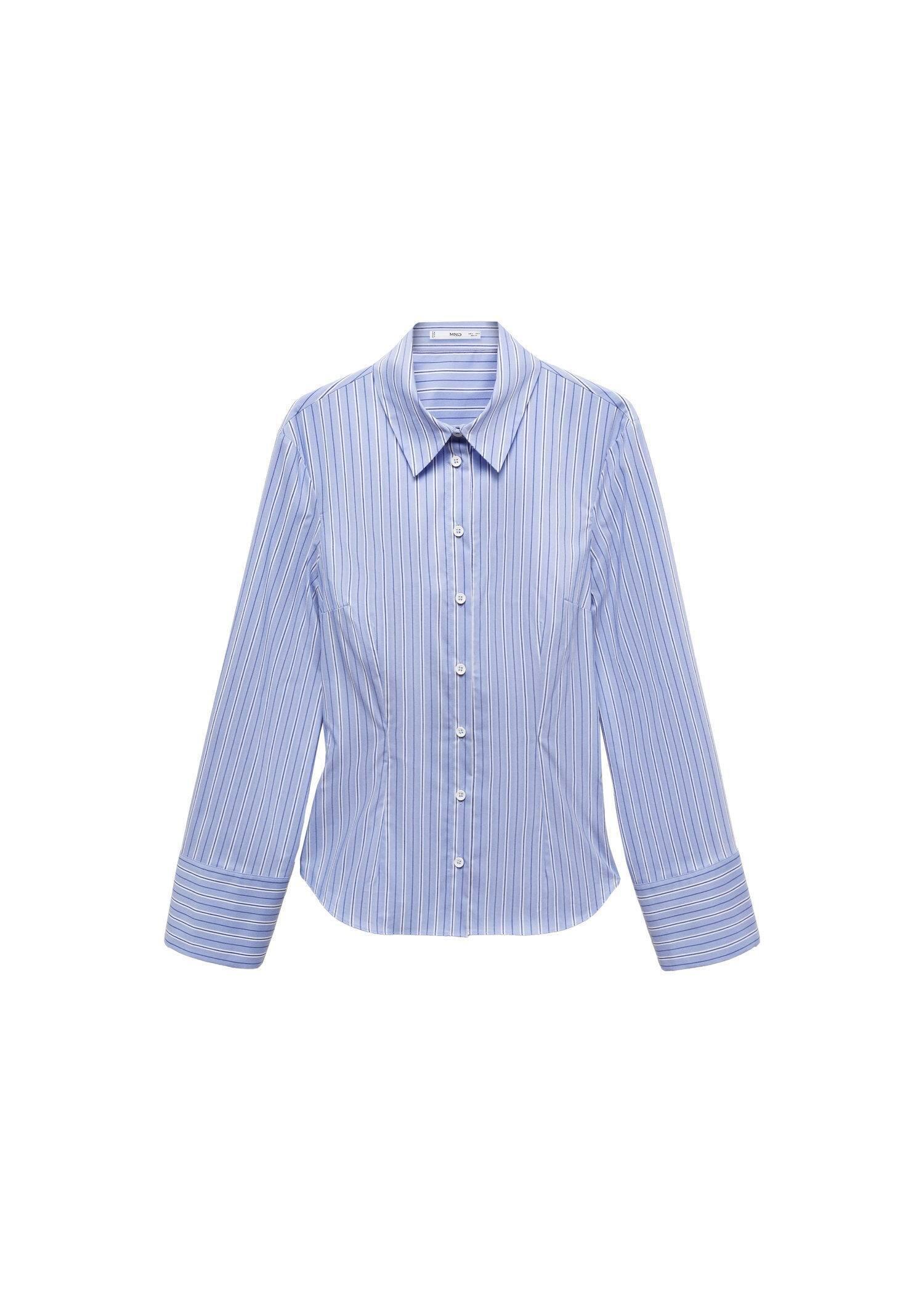 White Striped Bow Blouse, , large image number 4