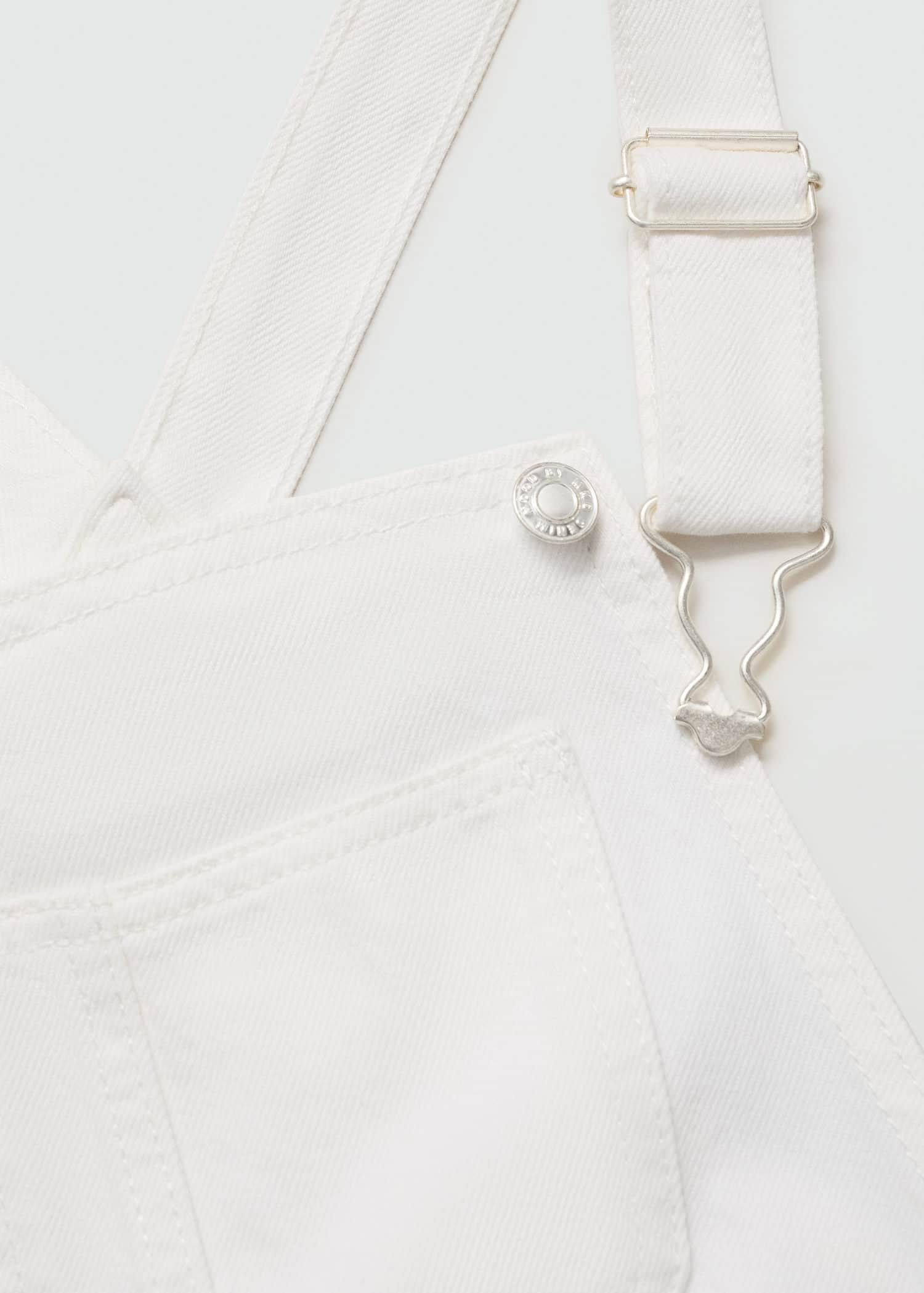 White Short Denim Dungarees, Kids Girls, , large image number 5