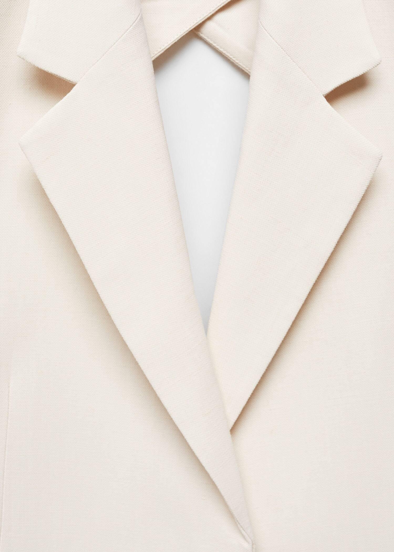 Beige Suit Waistcoat With Open Back, , large image number 2
