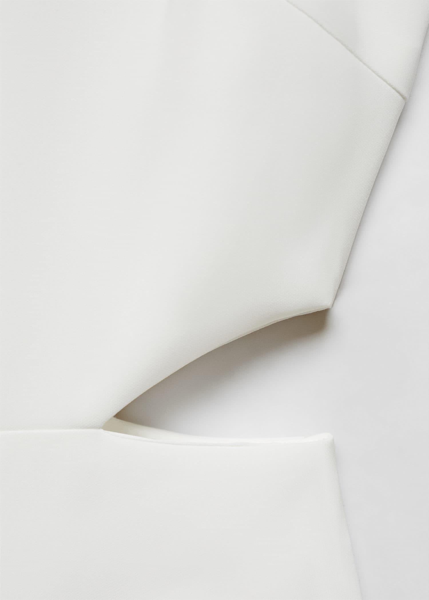 White Halter Jumpsuit With Slits, , large image number 4