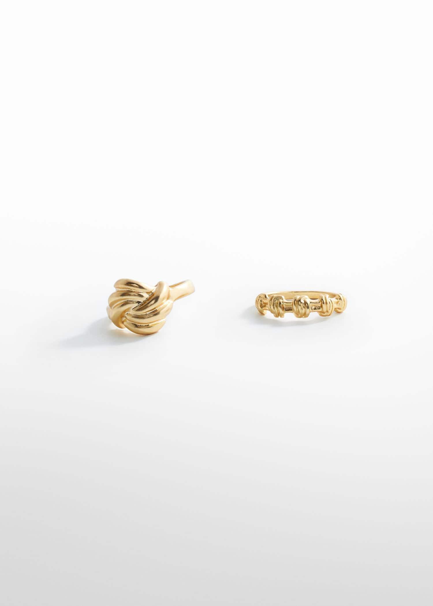 Mango - Gold Interlocking Rings Set