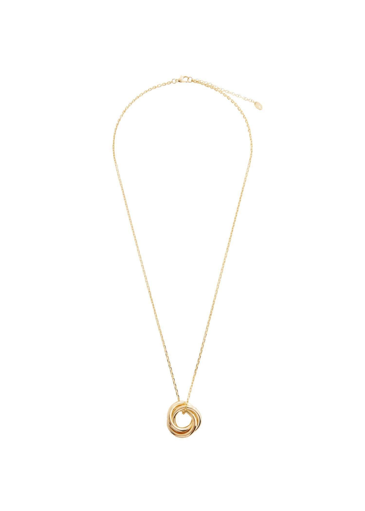 Gold Interwoven Hoops Necklace, , large image number 1