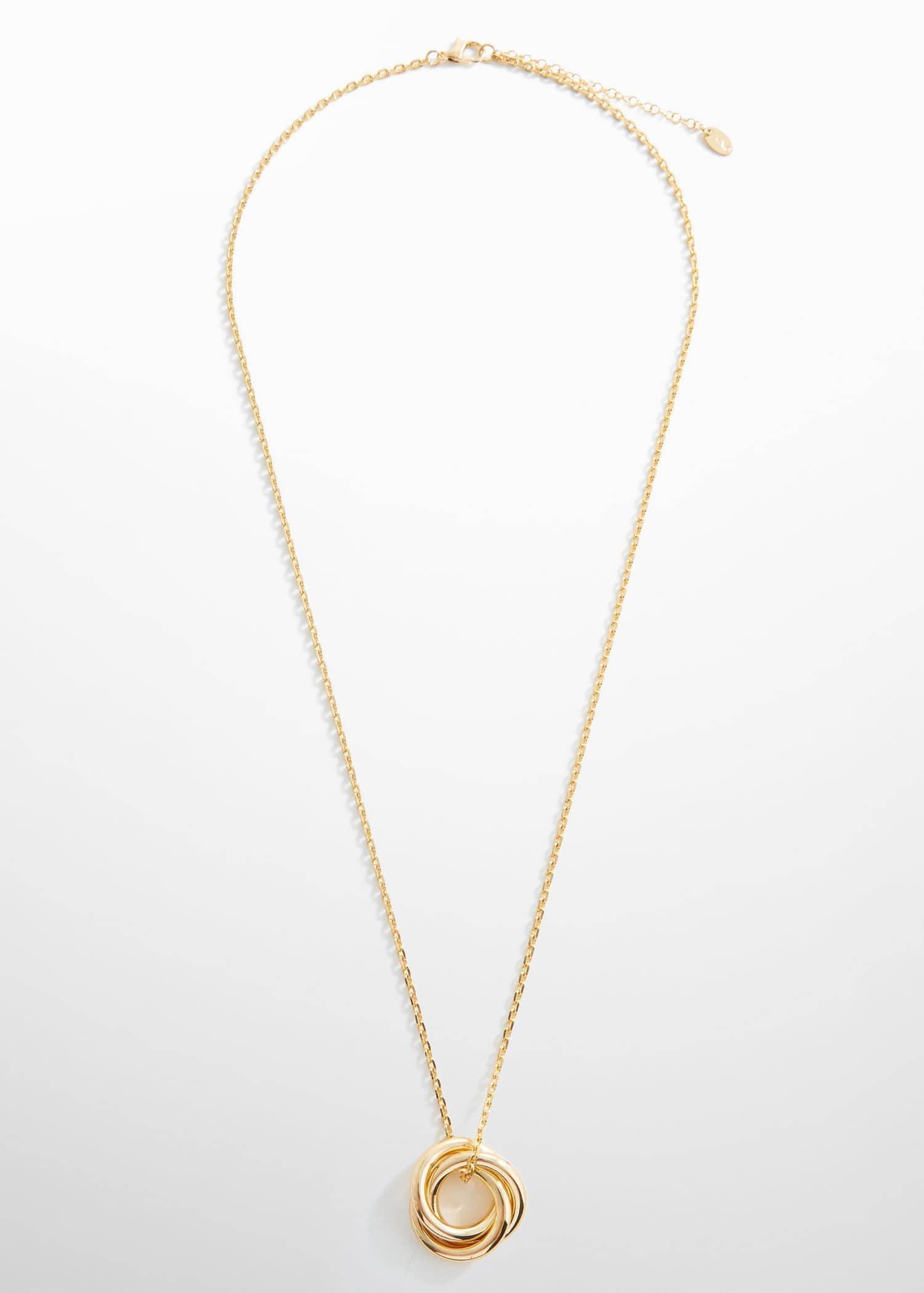 Gold Interwoven Hoops Necklace, , large image number 2