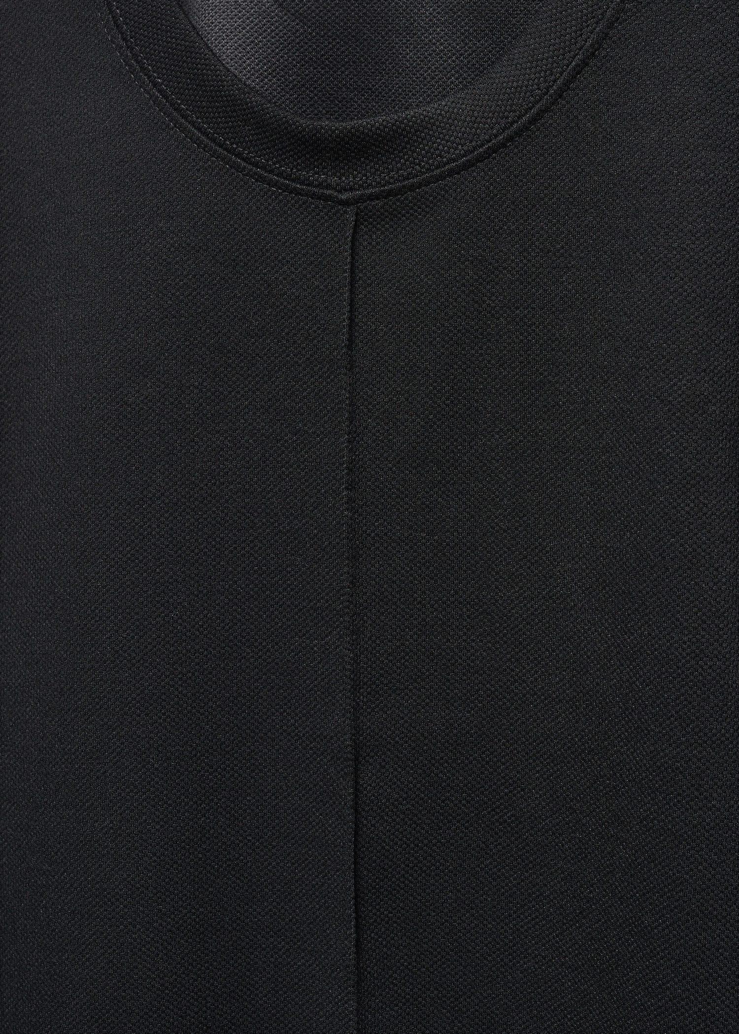 Mango - Black Decorative Stitching Sweatshirt