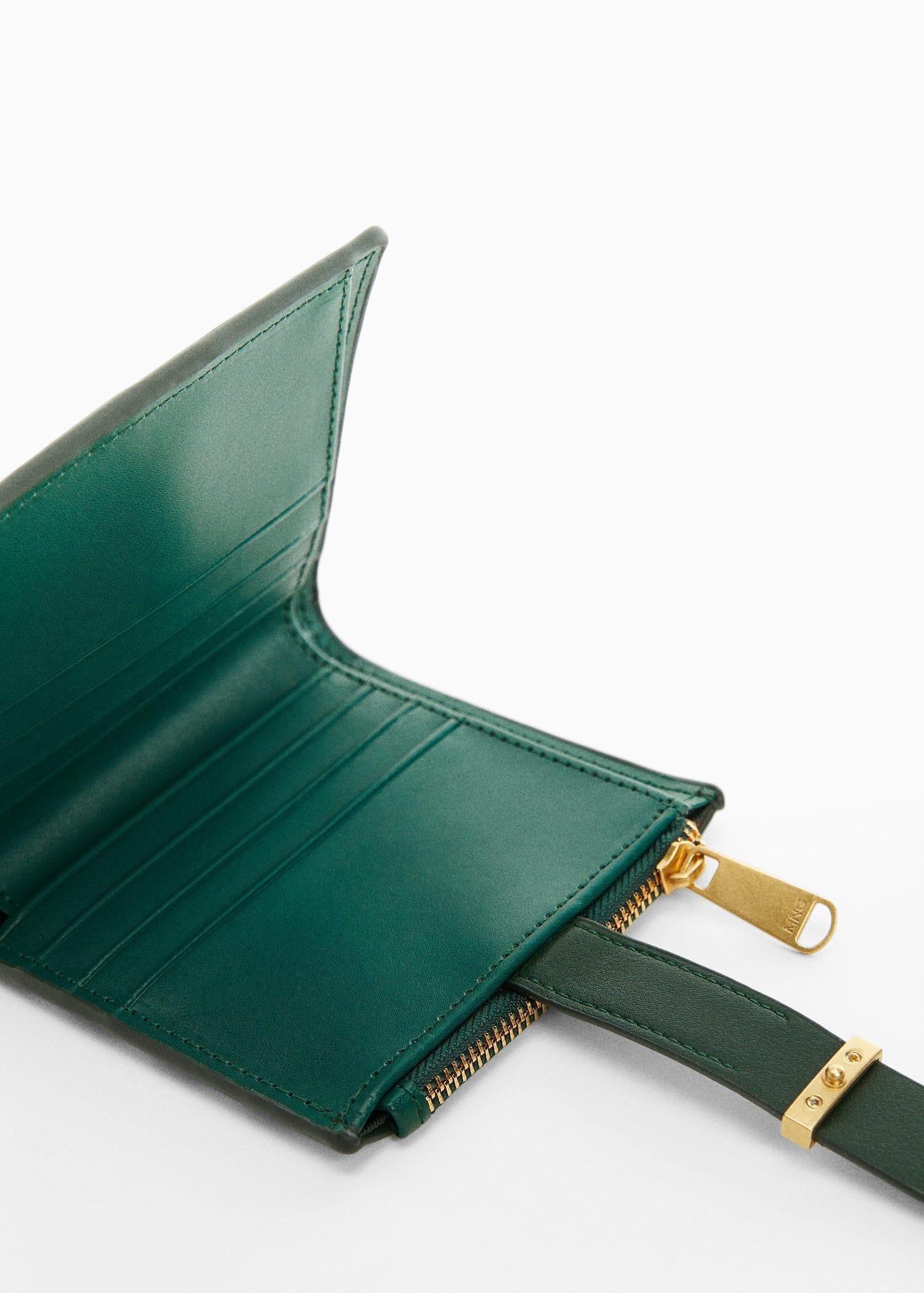 Green Printed Logo Wallet, , large image number 0