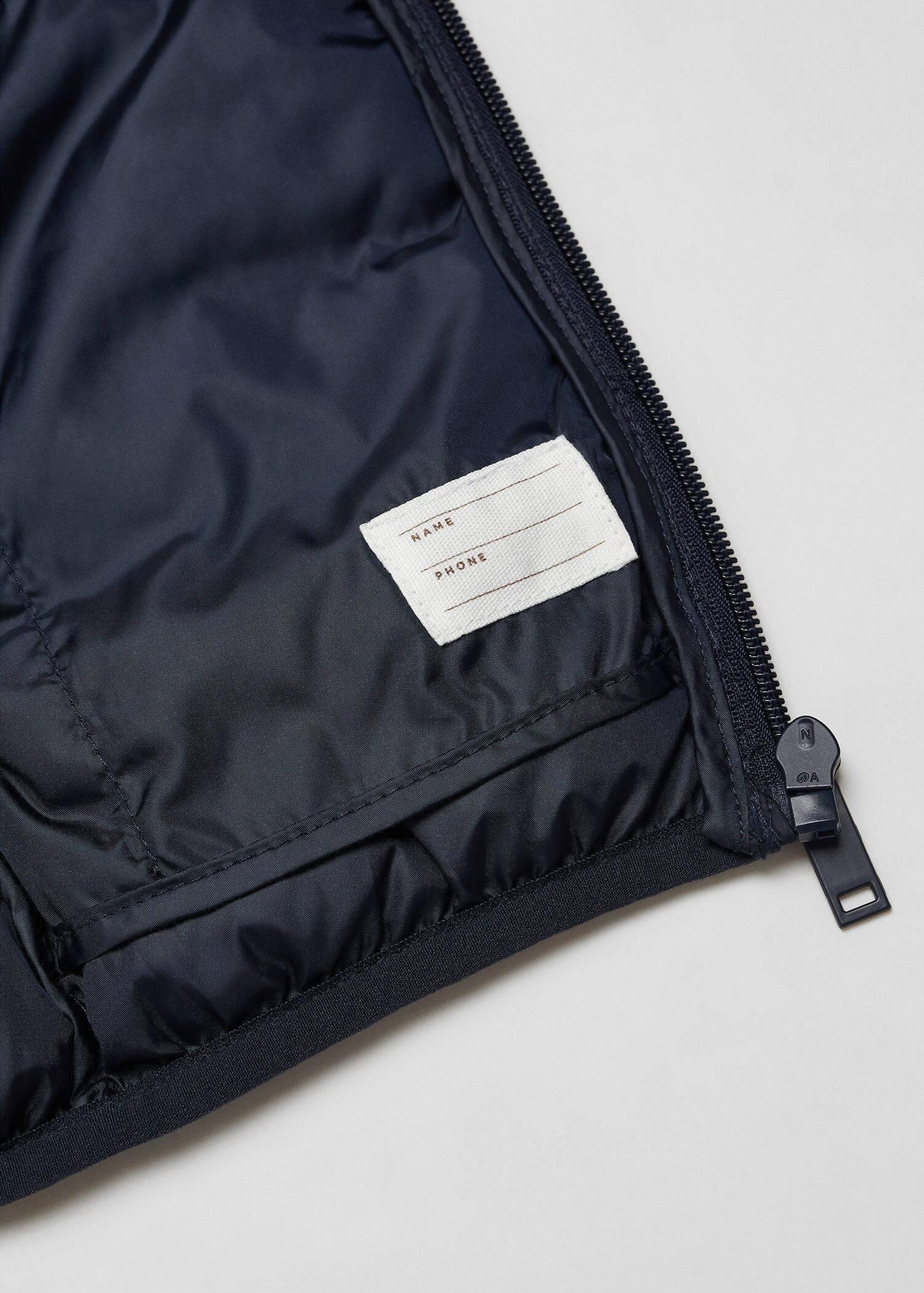Mango - Navy Quilted Jacket, Kids Boys