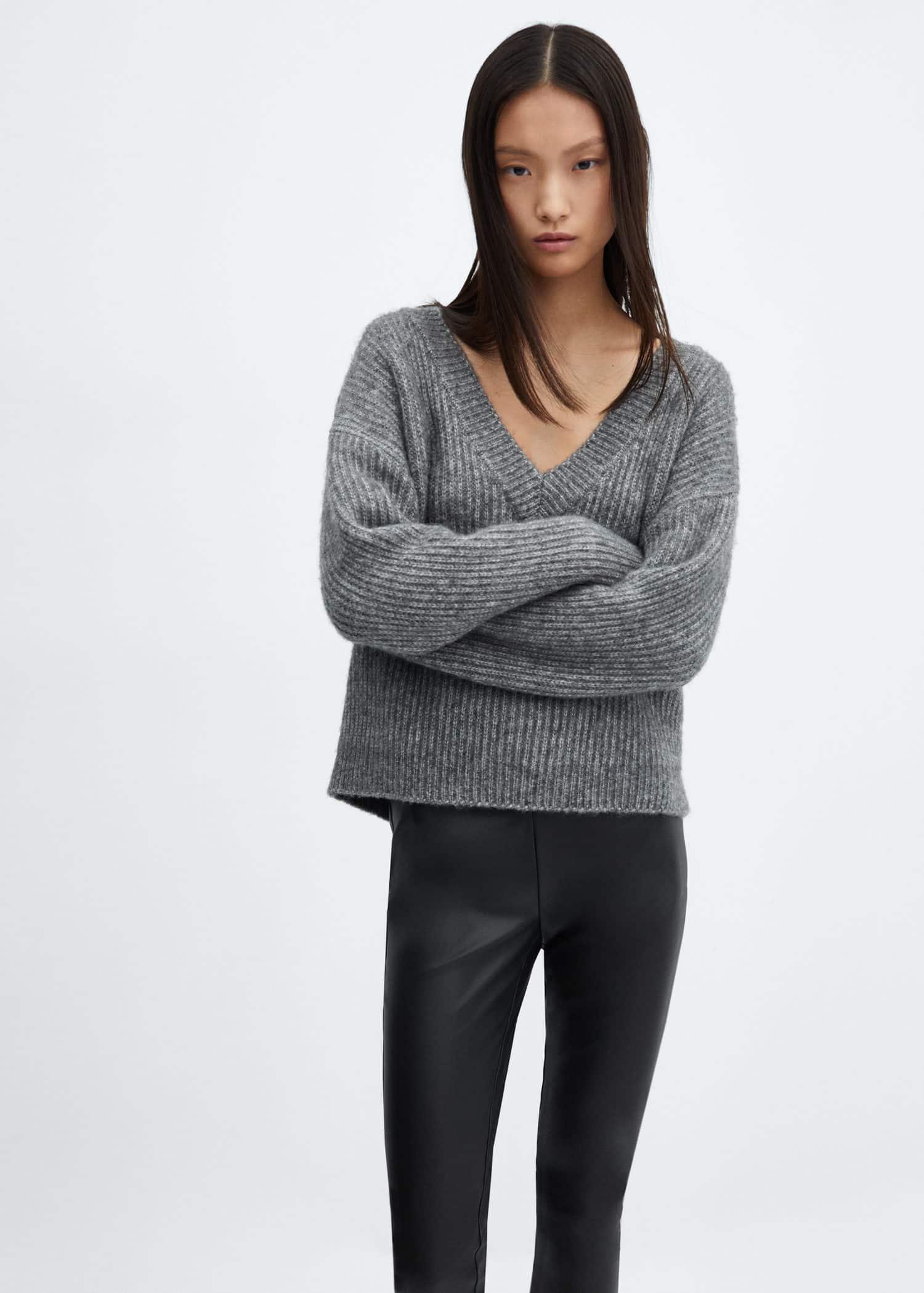 Mango faux leather leggings sales