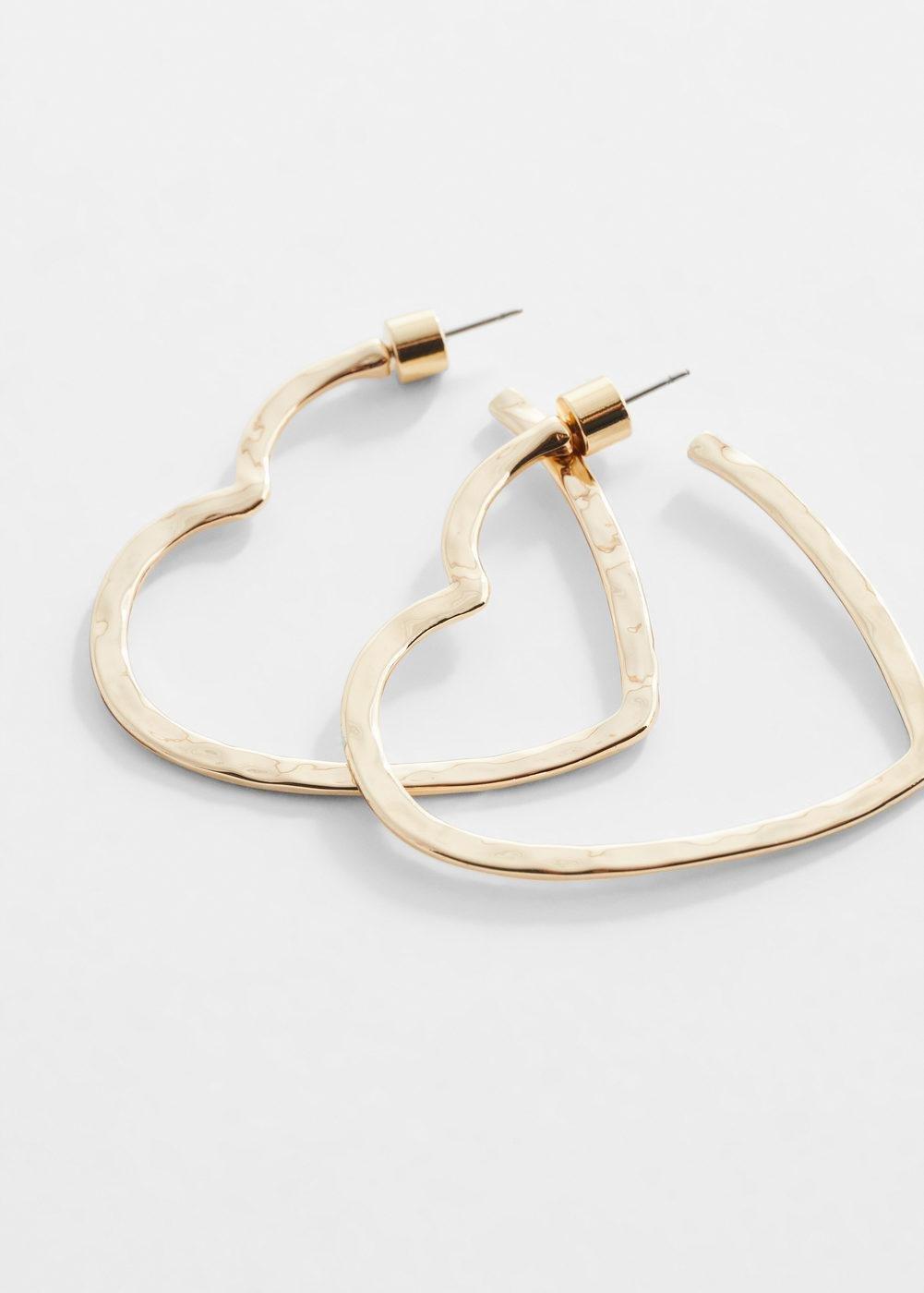 Gold Heart-Shape Earrings, , large image number 2