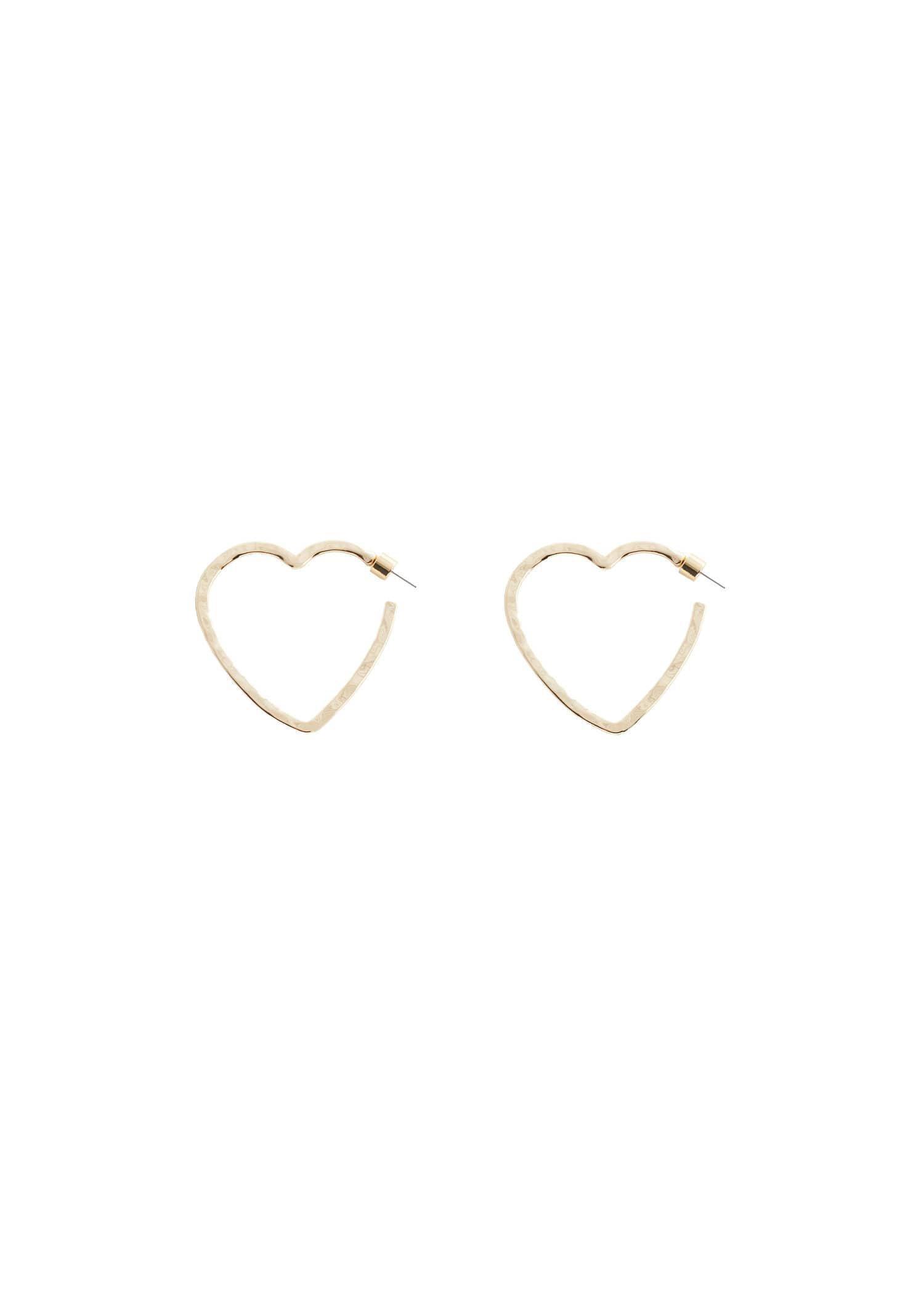 Gold Heart-Shape Earrings, , large image number 3