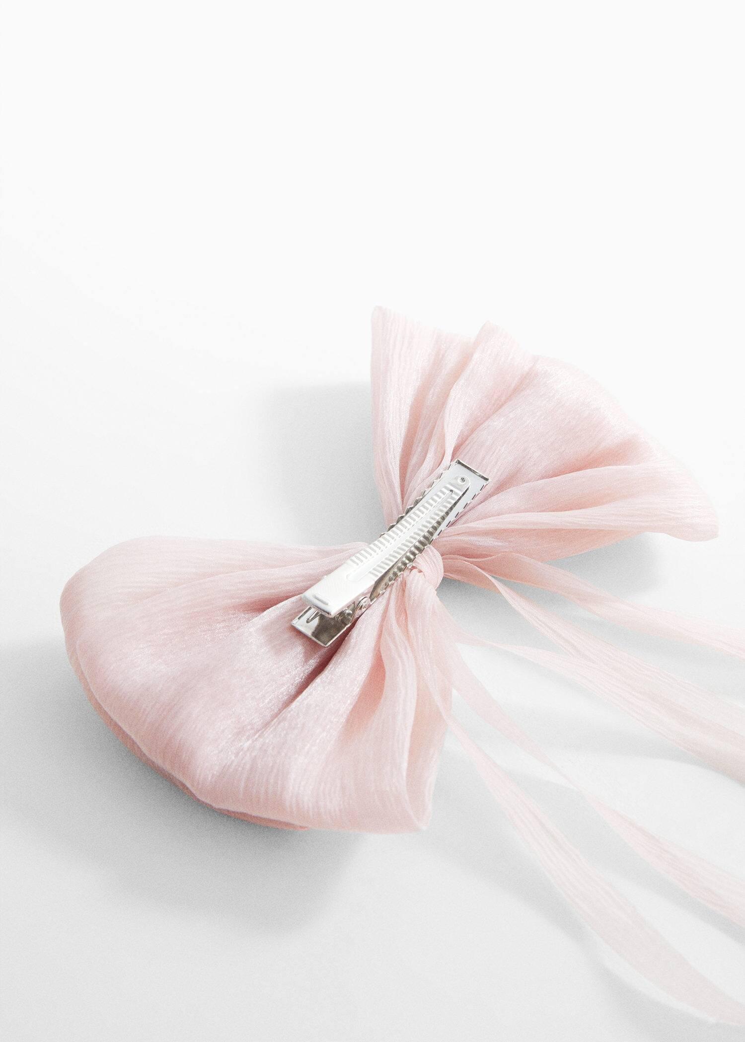 Pink Bow Hairclip, Kids Girls, , large image number 1